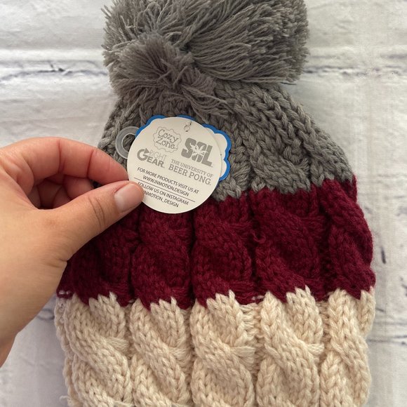 Cozy Zone Knit Ball Beanie - Picture 3 of 6